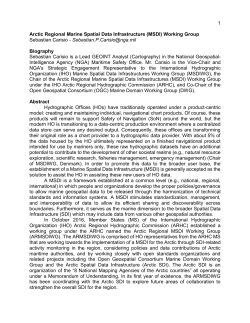 1 Arctic Regional Marine Spatial Data Infrastructure (MSDI) Working