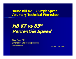 HB 87 vs 85 Percentile Speed