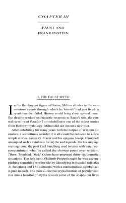 Faust and Frankenstein