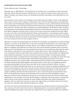 Political and Ethical Perspectives on the Louisiana Purchase