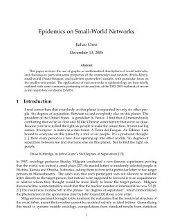 Epidemics on Small-World Networks