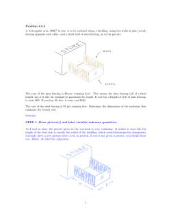 Problem 4.5.5 A rectangular area, 800ft2 in size, is