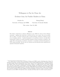 Evidence from Air Purifier Markets in China