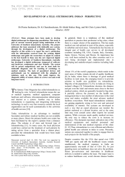 DEVELOPMENT OF A TELE- STETHOSCOPE