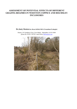 assessment of potential effects of different grazing regimes in