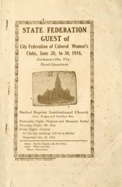 State Federation Guest of City Federation of Colored Women`s