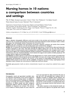 Nursing homes in 10 nations: a comparison between countries and