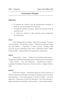 Accounting for Managers - Pondicherry University