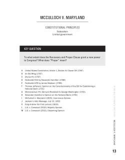 mcculloch v. maryland - White Plains Public Schools