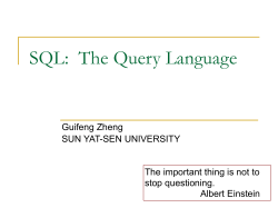 SQL: The Query Language - Sun Yat