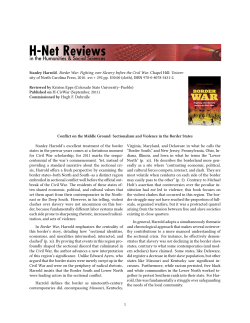 Conflict on the Middle Ground: Sectionalism and Violence in - H-Net