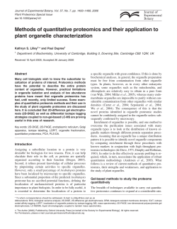 Methods of quantitative proteomics and their