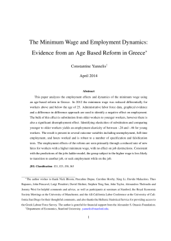 The Minimum Wage and Employment Dynamics: Evidence from an