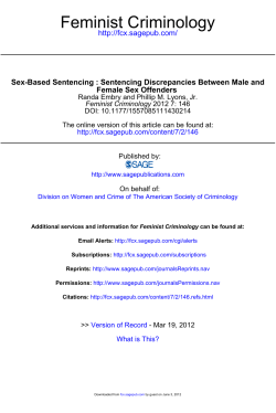Feminist Criminology - National Center on Domestic and Sexual