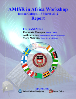 AMISR in Africa Workshop - Boston College Home Page