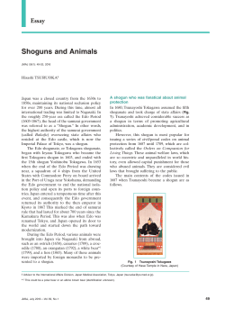 Shoguns and Animals