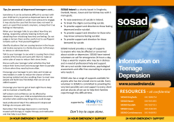 Information on Teenage Depression