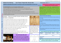 Theme 7 Year 6 Vitruvian man