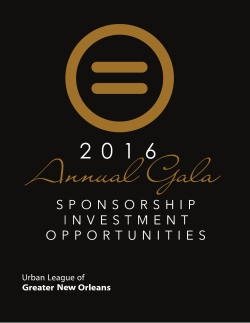 2016 Annual Gala - Urban League of Greater New Orleans