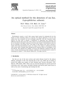 An optical method for the detection of sea lice