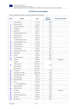 SCOEL Recommendations