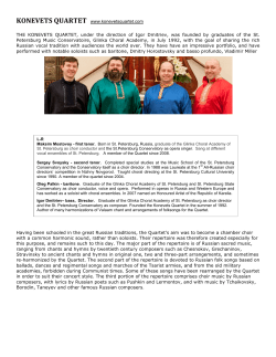 Read the Quartet`s Biography - Holy Trinity Orthodox Church