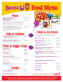 Food Menu - Bounce U