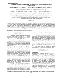 monitoring of particulate matter concentrations at high altitude