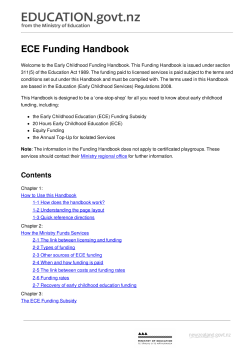 ECE Funding Handbook