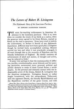 The Letters of Robert R, Livingston