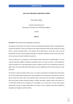 36-Low cost underwater exploration vehicle