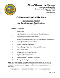 Cultivation Orientation Packet 2016