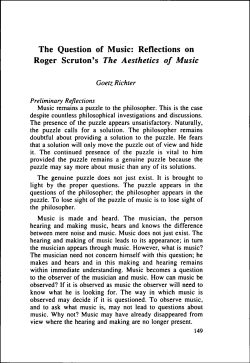 The Question of Music - Sydney Open Journals online