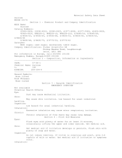 Material Safety Data Sheet Sucrose MSDS# 22174 Section 1