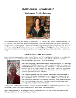 Quilt St. George - Instructors 2017