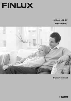 32 inch LED TV 32HPD274B-T Owner`s manual