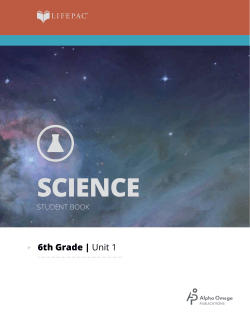 LIFEPAC&reg; 6th Grade Science Unit 1 Worktext - HomeSchool