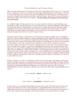 Taxis and Akolouthia in Gregory of Nyssa