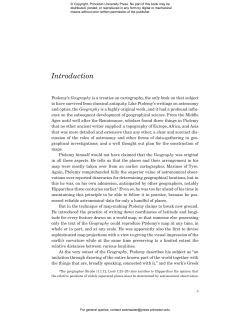 Ptolemy`s Geography: An Annotated Translation of the