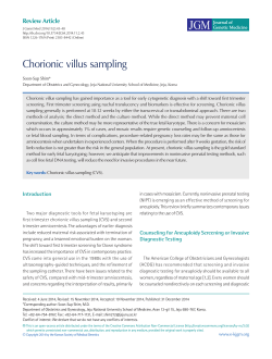 Chorionic villus sampling