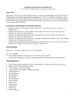 Physics and Sound Unit - College of Humanities and Sciences