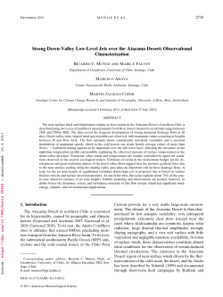 Strong Down-Valley Low-Level Jets over the Atacama Desert