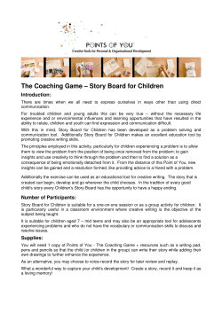 The Coaching Game – Story Board for Children
