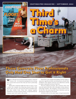 Read the 2004 Coatings Pro Article on the food