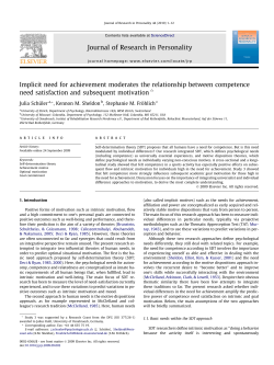Implicit need for achievement moderates the relationship