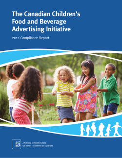 The Canadian Children`s Food and Beverage Advertising Initiative
