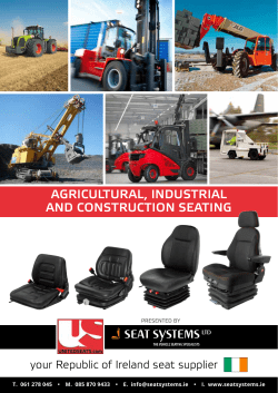 agricultural, industrial and construction seating