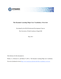 DLM Core Vocabulary Overview