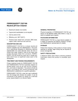 FERROQUEST&reg; FQ7100 Neutral pH Iron Cleaner