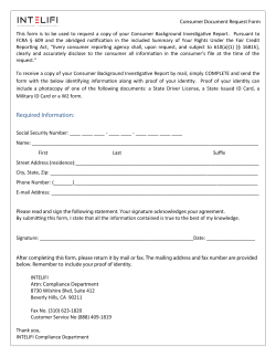 Consumer Document Request Form - emerge